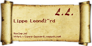 Lippe Leonárd névjegykártya