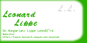 leonard lippe business card